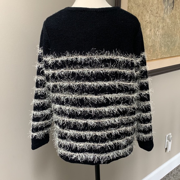 DEX open cardigan eyelash knit 3/4 sleeve soft - Picture 4 of 10